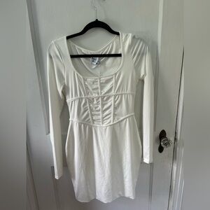 Princess Polly long sleeve white dress